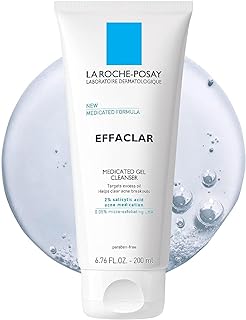 La Roche-Posay Acne Skin Care Set, Toleriane Double Repair Matte Moisturizer 75ml & Effaclar Medicated Gel Cleasner 100ml,...