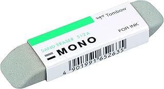 Tombow 57304 MONO Sand Eraser, Silica Eraser Designed to Remove Colored Pencil and Ink Markings