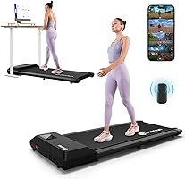 DeerRun Walking Pad 2 in 1 Under Desk Treadmill, 2.5HP Low Noise Walking Pad Running Jogging Machine with Remote Control...