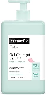 Suavinex, Gel - Champú Syndet para Bebés, sin Jabón. 88% Ingredientes de Origen Natural, Apto para Pieles Sensibles, Gel-C...