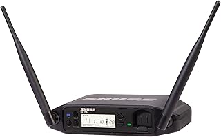 Shure Receptor digital monocanal GLXD4+ Pro, para uso com sistemas sem fio de banda dupla GLX-D+, transmissor vendido sepa...