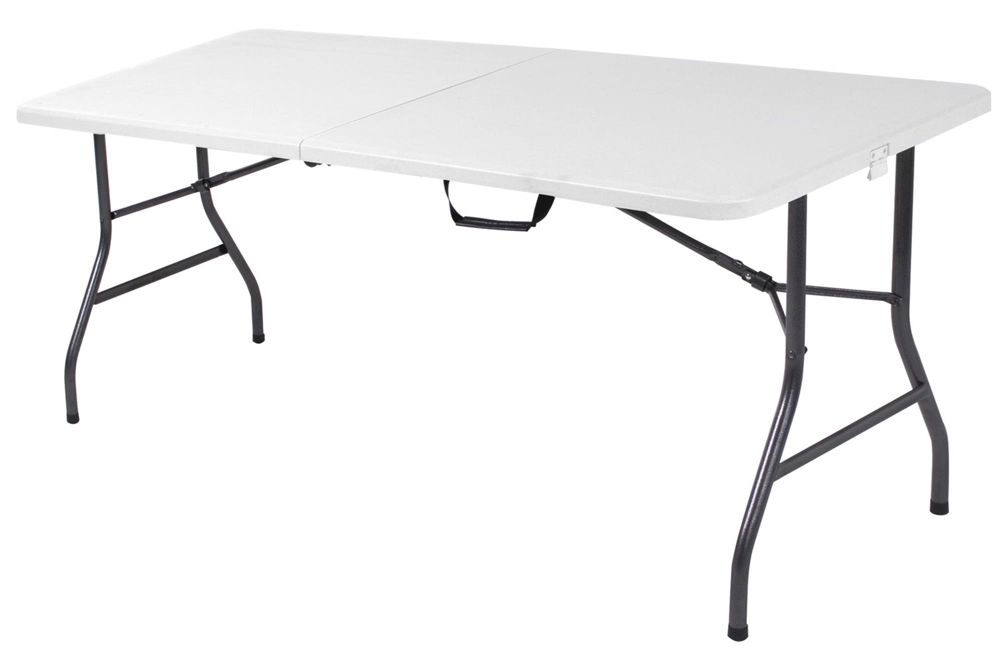 Photo 1 of Cosco Folding Table, 6 Foot, White White 6 Foot Centerfold