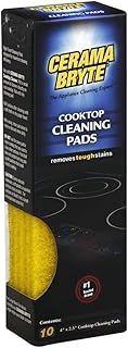 Cerama Bryte 1 x 10 Pack Cleaning Pads Cooktop and Stove Top Cleaner for Glass - Ceramic Surfaces, 10 Count