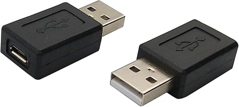 USB 2.0 Male to Micro USB Female Connector Adapter (2 Pack)