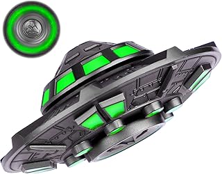 Cool UFO Fidget Spinner Metal Glow in The Dark, Luminous Spaceship Steel Spinner Gift for Kids Adults, Stress Anxiety Reli...