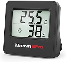 ThermoPro TP157 Digitale hygrometer binnenthermometer voor thuis, babykamerthermometer, vochtigheidsmeter met...