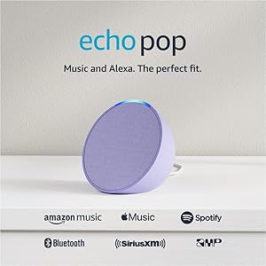 Amazon Echo Pop | Full sound compact smart speaker with Alexa | Lavender Bloom