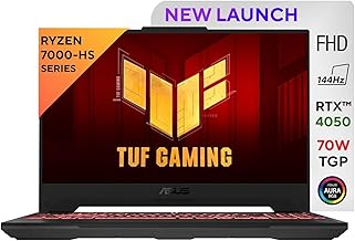 ASUS TUF Gaming A15, AMD Ryzen 7 7435HS, 15.6-inch FHD 144Hz, Gaming Laptop (16GB/512GB SSD/NVIDIA GeForce RTX 4050/Window...