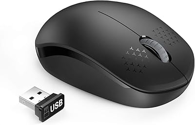 seenda Wireless Mouse - 2.4G Cordless Mice with USB Nano Receiver Computer Mouse with Noiseless Click for Laptop, PC, Tablet, Computer, and Mac - Black