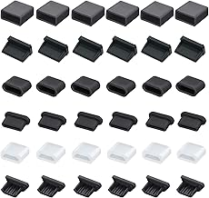 36 PCS 6 Types USB Anti Dust Cover Plugs, USB Type-C Dust Stopper, Silicone Soft Micro USB Cap Port Protector, Anti Dust C...