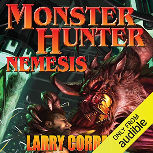 Monster Hunter Nemesis Audiolibro Por Larry Correia arte de portada