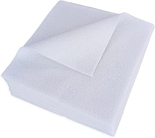 Jtnohx Soft Felt Fabric, Flexible Craft Felt, 1.4mm Thick 6"x6" Felt Sheets 20Pcs for DIY and Sewing Projects (White)