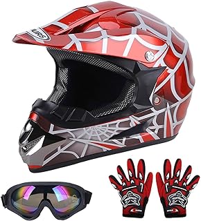 OUMURS DOT Youth Dirt Bike Helmet,Kid ATV Helmet, for Youth Boys Girls 5-14 Ages,Four Wheeler Helmet Kids, Motocross BMX M...