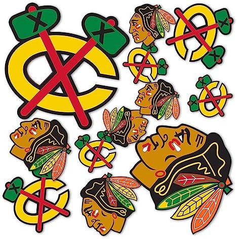 Desert Cactus Chicago Blackhawks Team NHL National Hockey League Sticker Vinyl Decal Laptop Water Bottle Car Scrapbook (Type 1-1)