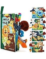 hahaland Libro Bebe Interactivo Juguetes Bebes 0 3 6 12 Meses, Libro de Tela Blandos para Bebe Recien Nacido, Animales Libro Sensorial Suave de Actividades Juguetes Aprendizaje y Educativo para Bebes