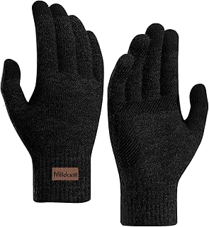 Milduall Guantes de táctil, Guantes de Invierno Gruesos Guantes de Punto cálidos Guantes de Dedos Antideslizantes Mujeres ...