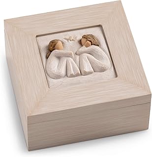 Willow Tree Friendship Music Jewelry Box, Sculpted, Hand-Painted Music Jewelry Box