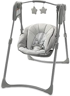 Graco Slim Spaces Compact Baby Swing, Reign