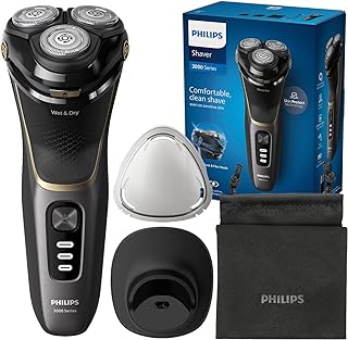 Philips Electric Shaver Series 3000 - Rasoir électrique Wet & Dry pour hommes avec technologie SkinProtect, Tondeuse rétra...