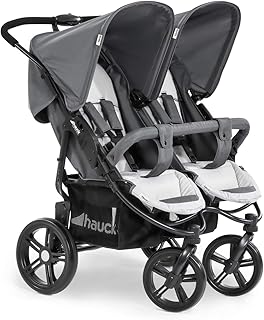 hauck Roadster Duo SLX Carro Gemelar, Silla de Paseo Gemelar, Gemelar Carrito Bebe, hasta 30 kg, Reclinable, Plegable Ultr...