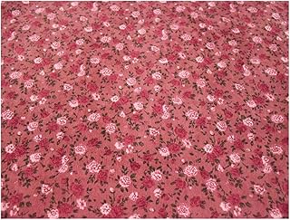 NAKANN Pink Floral Print Cute Corduroy Fabric by The Meter 145cm/57'' Wide Dress Making Fabric for Sewing DIY Crafts, Deco...