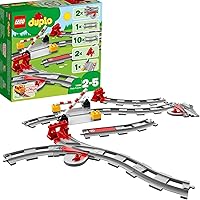 LEGO DUPLO Town Treinrails Bouwpakket voor Kinderen met Speelgoed Trein en Rode Actiesteen, Cadeau voor Kinderen,...