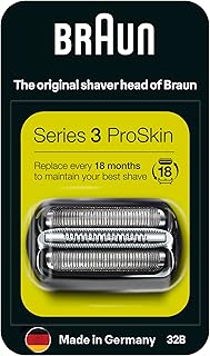 Braun 32B - Recambio para afeitadora eléctrica, compatible con afeitadoras Series 3, color negro