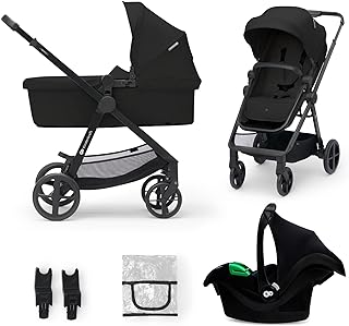 Kinderkraft NEWLY Carrito 3 en 1, I-Size, Para niños, Sistema de viaje, Carrito Para Bebes, Silla De Paseo, Ligera, Carro ...