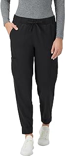 Hanes Women's Scrubs Cargo Joggers, Healthcare Scrub Joggers for Women, Moisture Wicking