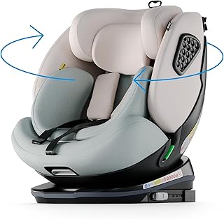 Babify Silla De Coche Bebé Grupo 0 1 2 3 ISOFIX Con Rotación 360°, 6 Ángulos De Reclinación, Apta Desde 40-150 cm Alta...