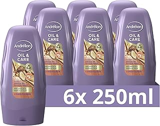 Andrélon Oil & Care Conditioner, verzorging voor onhandelbaar, pluizig en droog haar - 6 x 250 ml - Voordeelverpakking