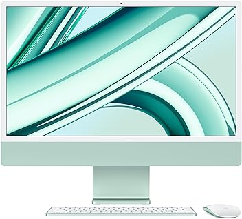 Image of Apple 2023 iMac All-in-One Desktop Computer with M3 chip: 8-core CPU, 8-core GPU, 24-inch Retina Display, 8GB Unified Memory, 256GB SSD Storage, Matching Accessories. Works with iPhone/iPad; Green