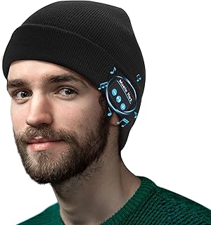 TOVIKI Gorro Bluetooth de Invierno, Regalo para Hombres y Mujeres Gorro de Música Bluetooth 5.0 Regalos Originales para Ho...