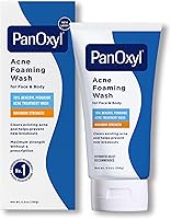 PanOxyl Acne Foaming Wash Benzoyl Peroxide 10% Maximum Strength Antimicrobial, 5.5 Oz