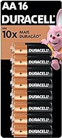 Duracell Pilha Alcalina Aa Pequena Duracell Com 16 Unidades