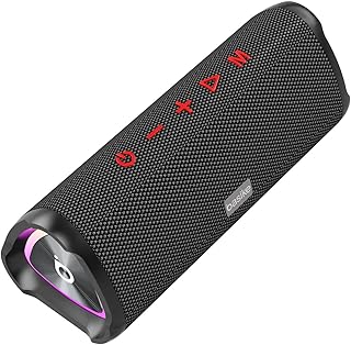 Caixa de Som Bluetooth, Basike V13, IPX5/TWS, Caixa de Som Portáteis Bluetooth, Iluminação Rítmica RGB, Essencial Para Via...