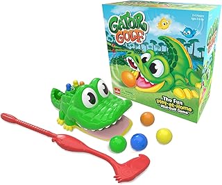 Gator Golf - Putt The Ball into The Gator's Mouth to Score Game by Goliath, Single, Gator Golf, 27 x 27 x 12.5 cm for age ...