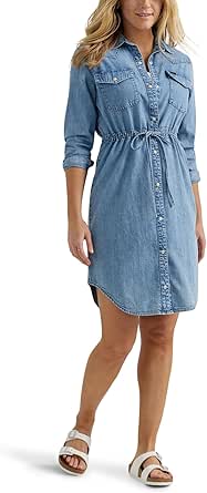 Lee Women&#39;s Legendary Western Denim Shirt Dress