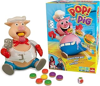 Goliath Pop The Pig (Bigger & Better) w/Greedy Granny Old Maid Card Game, Multi Color