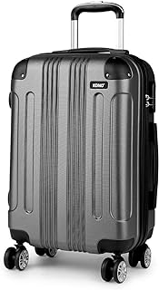 Kono 24'' Lichtgewicht Koffer Hard Shell ABS Bagage met 4 Spinner Wielen Reistrolley Koffer Grijs