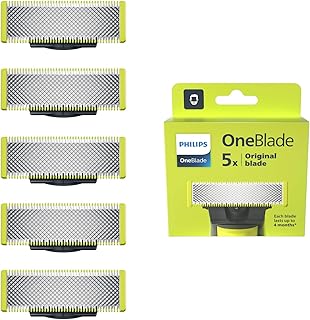 Philips OneBlade Authentiques Lames de rechange, pour rasoir/tondeuse électrique OneBlade, acier inoxydable robuste, taill...