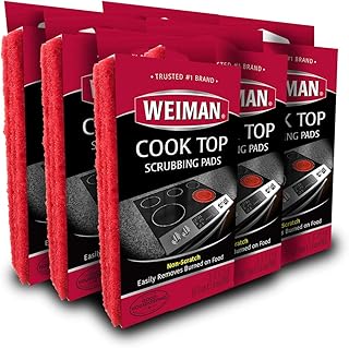 Weiman Products Cook Top Scrubbing Pad, 3 Count, 6 Per Case