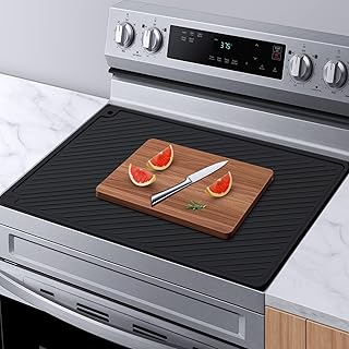 Stove Top Covers for Electric Stove,28 x 20 Silicone Stove Cover Mat, Heat Resistant Glass Cooktop Cover,Ceramic Stove Pro...