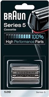 Braun 52B - Recambio para afeitadora electrica, compatible con afeitadoras series 5, color negro