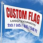 Custom Flags 3x5 Ft Double Sided Outdoor, Custom Flags For Outside, Personalized Flag, Make Your Own Flag And Banners Add Text/Logo/Photo For Indoor Outdoor Decoration Customized Flag