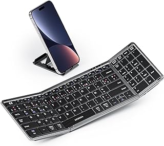 seenda Clavier Bluetooth Pliable - Mini Portable Clavier sans Fil avec Pavé Numérique,AZERTY,Rechargeable,Pleine-Taille, p...