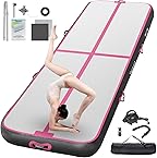 FBSPORT Airtrack Matte, 20cm Hoch Verdicken 3M Tumbling Matte,Gymnastikmatte mit Luftpumpe,Trainingsmatte mit Tragetasche,Turnmatte für Zuhause, Outdoor,Yoga