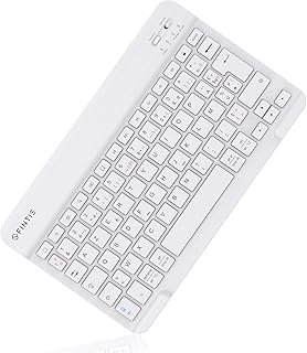 FINTIE Clavier sans Fil Bluetooth 10 Pouces, [AZERTY Français] Clavier Léger Fin Keyboard pour iPad, iPad Pro, iPad Air, A...