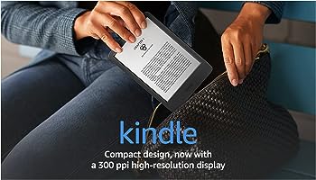 Amazon Kindle – The lightest and most compact Kindle, with extended battery life, adjustable front light, and 16 GB...