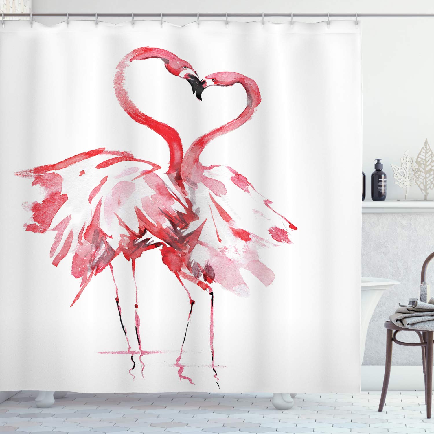 Flamingo shower curtains